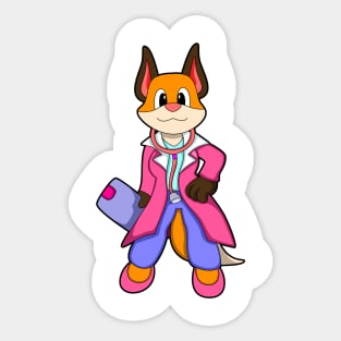 Fox as Doctor with Stethoscope Sticker